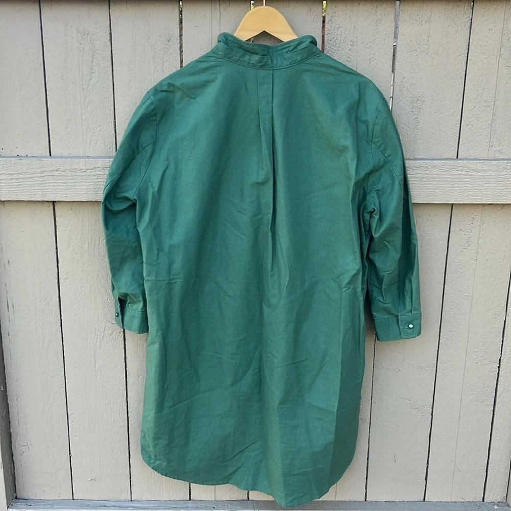 Tuckernuck Pomander Place Polly Shirt Dress Green Mini Length Resortwear Spring - Picture 9 of 11